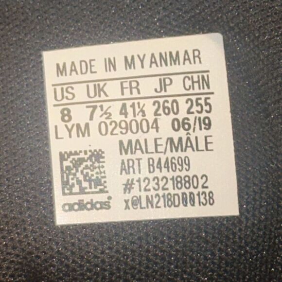 Adidas hoops low men's black /white. Sneakers size men’s 8 Shoes footwear - Picture 8 of 8